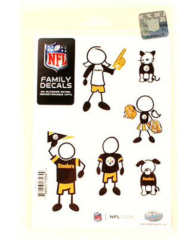 Pittsburgh Steelers Family Car Decal - Small