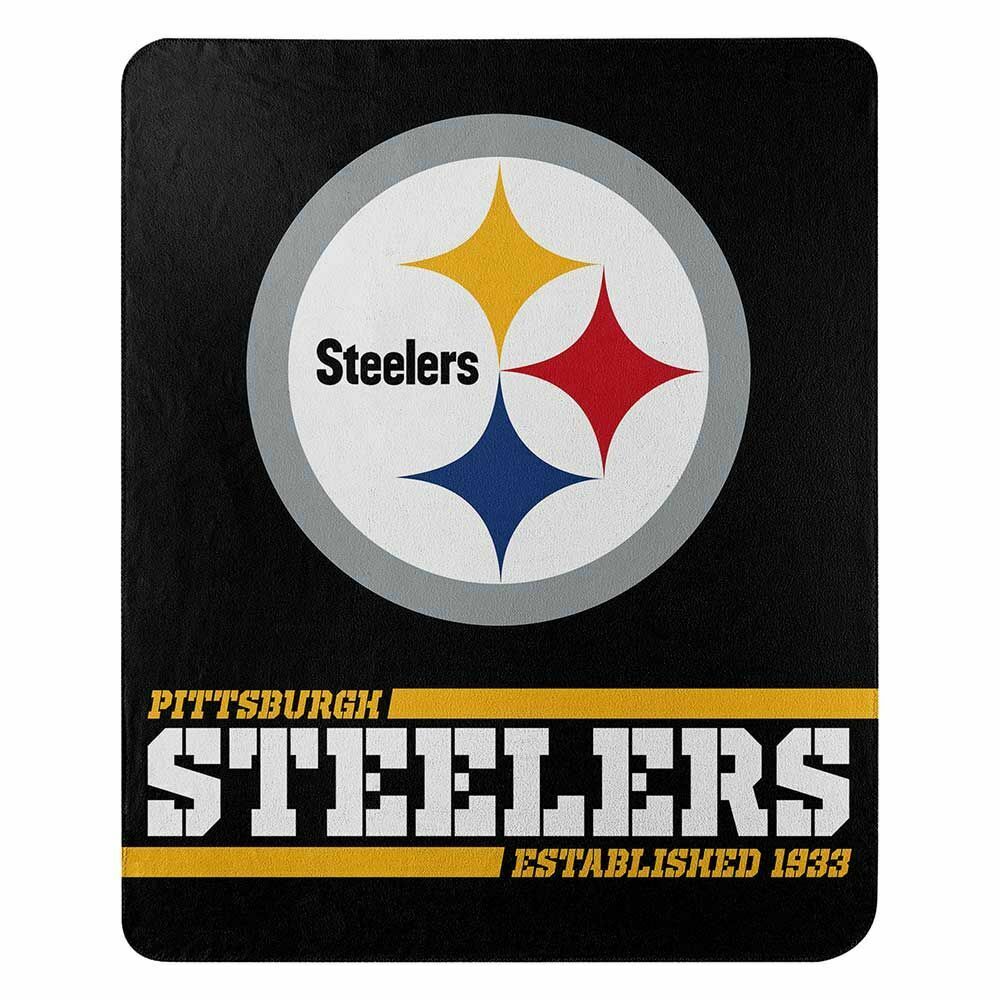 Pittsburgh Steelers NFL Split Wide Fleece Blanket 50