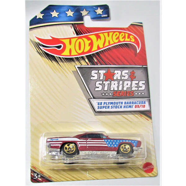 Hot Wheels Stars & Stripes Series '68 Plymouth Barracuda Super Stock HEMI 9/10