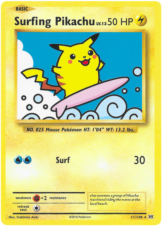 XY Evolutions 111  Surfing Pikachu