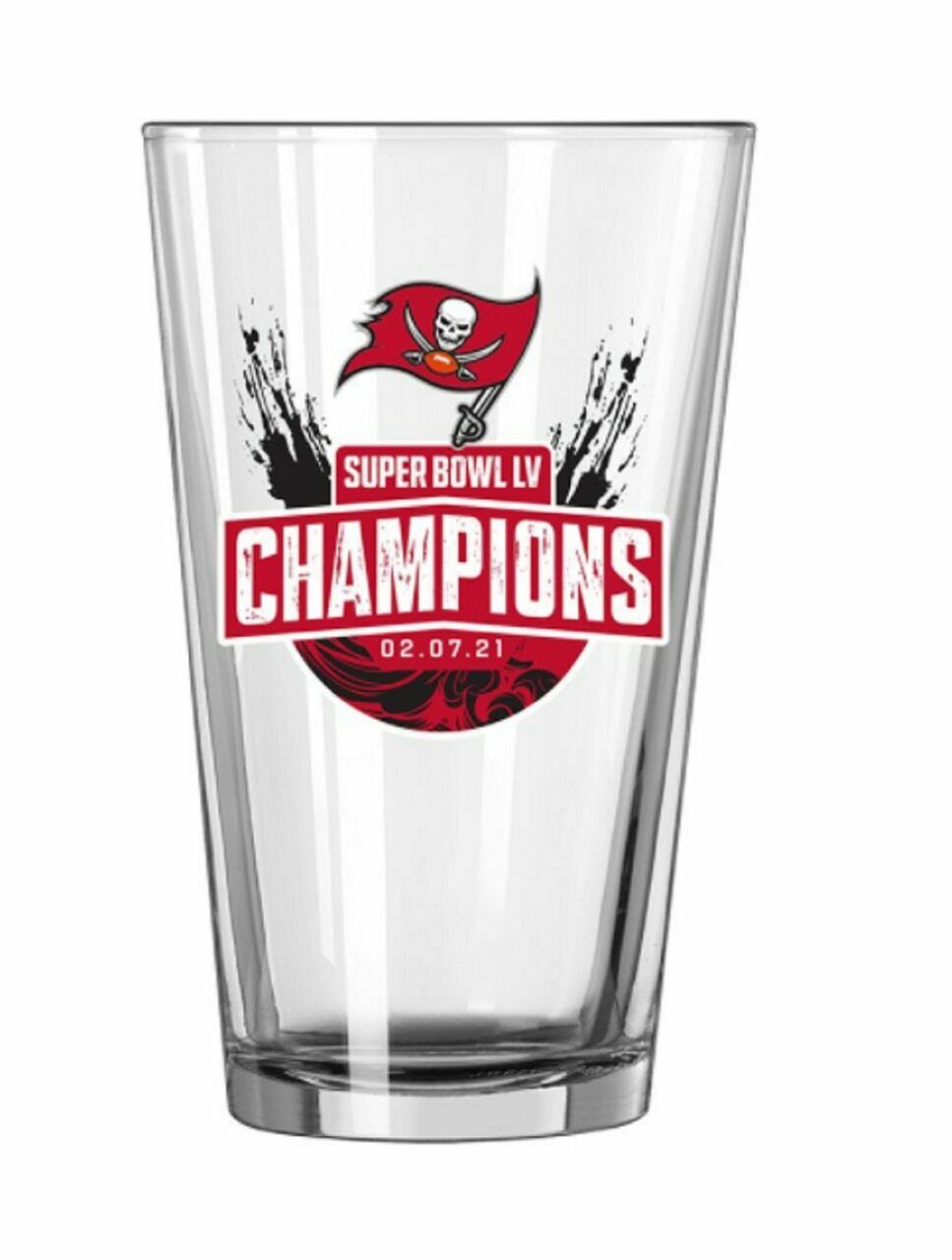 Tampa Bay Buccaneers Super Bowl LV Champion Pint Glass 16 oz.