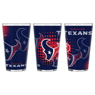 Houston Texans Halftones Sublimated 16 Oz. Pint Glass