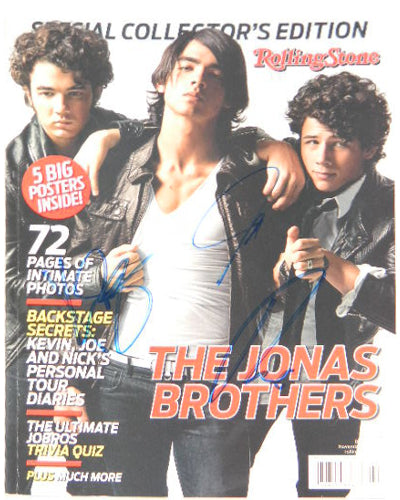 Jonas Brothers Autographed Rolling Stones Magazine