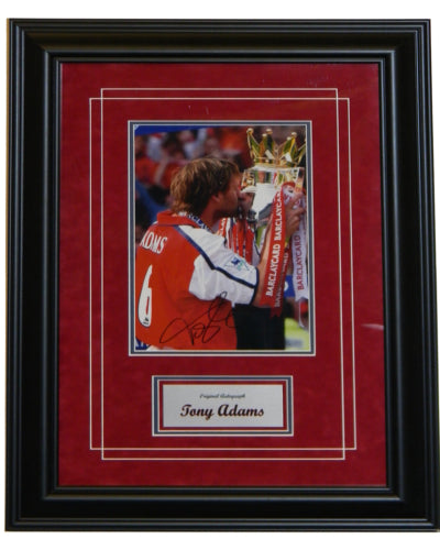 Tony Adams Signed Autographed 8x10 Kissing Barclayd Cup Framed - walk-of-famesports