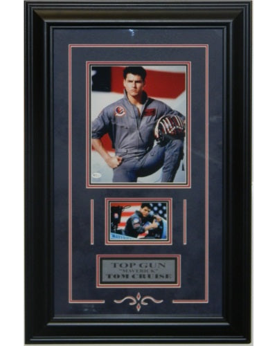 Tom Cruise in Top Gun Autographed 8x10 Framed - walk-of-famesports