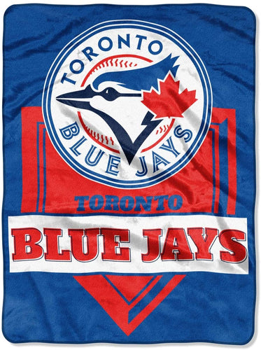 Toronto Blue Jays Home Plate Raschel Throw Blanket 60