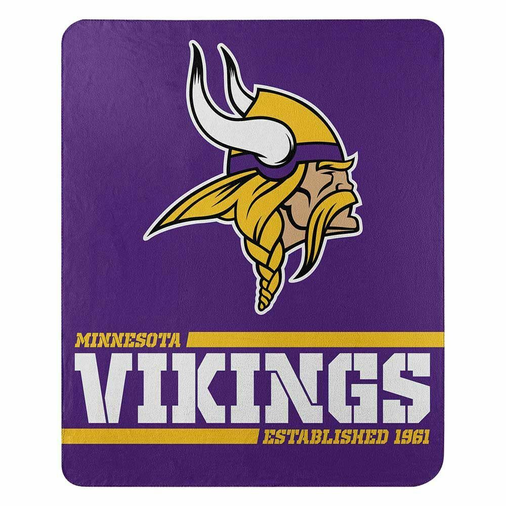 Minnesota Vikings NFL Split Wide Fleece Blanket 50