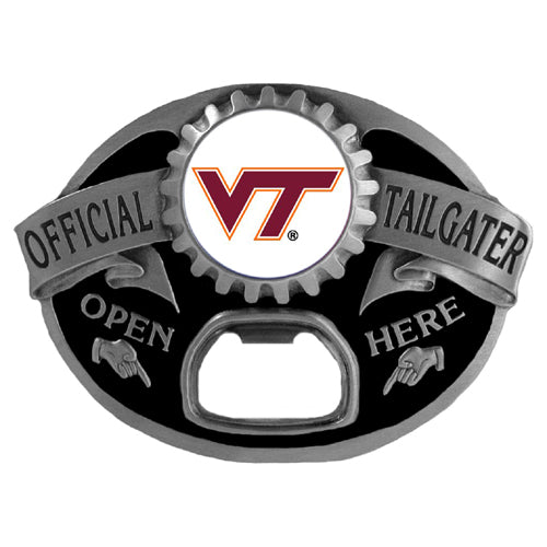 Virginia Tech Hokies Tailgater Belt Buckle Bottle Opener - walk-of-famesports