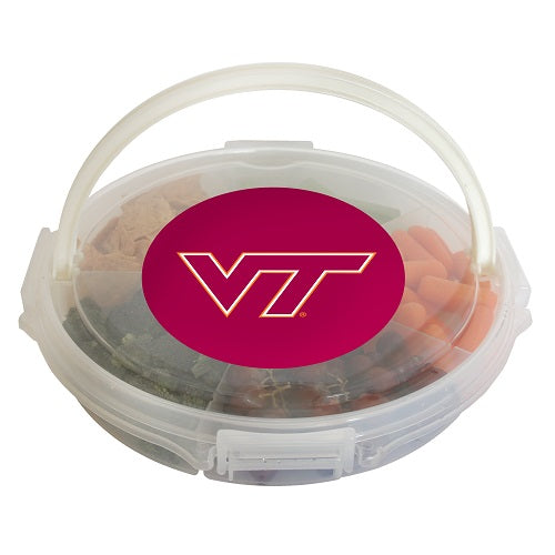 Virginia Tech Hokies Food Caddy with Lid - walk-of-famesports