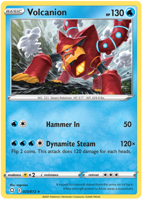 Sword and Shield Shining Fates 025  Volcanion