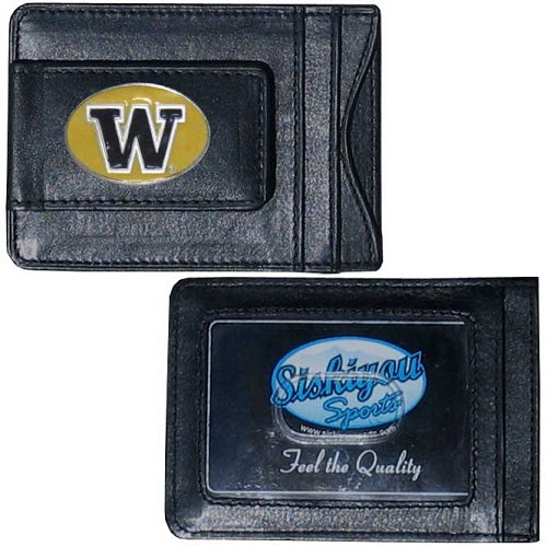 Washington Huskies Leather Cash & Cardholder - walk-of-famesports