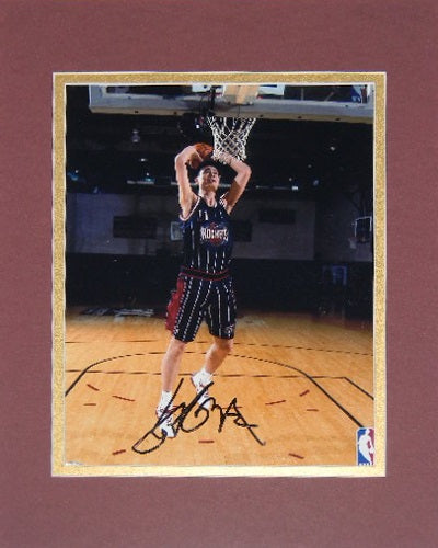 Yao Ming Matted Signed Autographed 8x10 - walk-of-famesports
