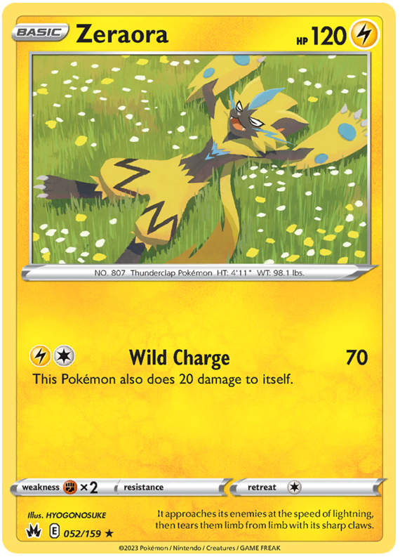 Sword and Shield Crown Zenith Zeraora