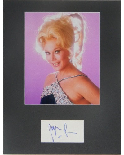 Zsa Zsa Gabor Signed Autographed Cut with 8x10 - walk-of-famesports