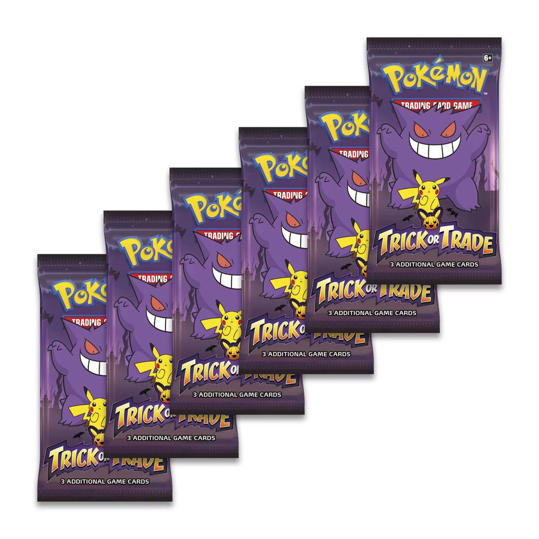 Pokemon Trading Card Games: 2022 Halloween Trick or Trade LOT of 6 BOOster Packs