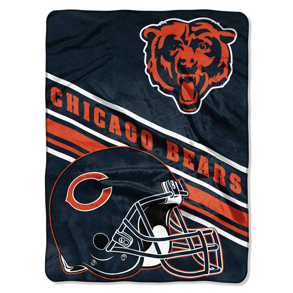 Chicago Bears Slant Raschel Throw Blanket 60