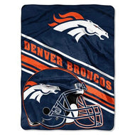 Denver Broncos Slant Raschel Throw Blanket 60x80
