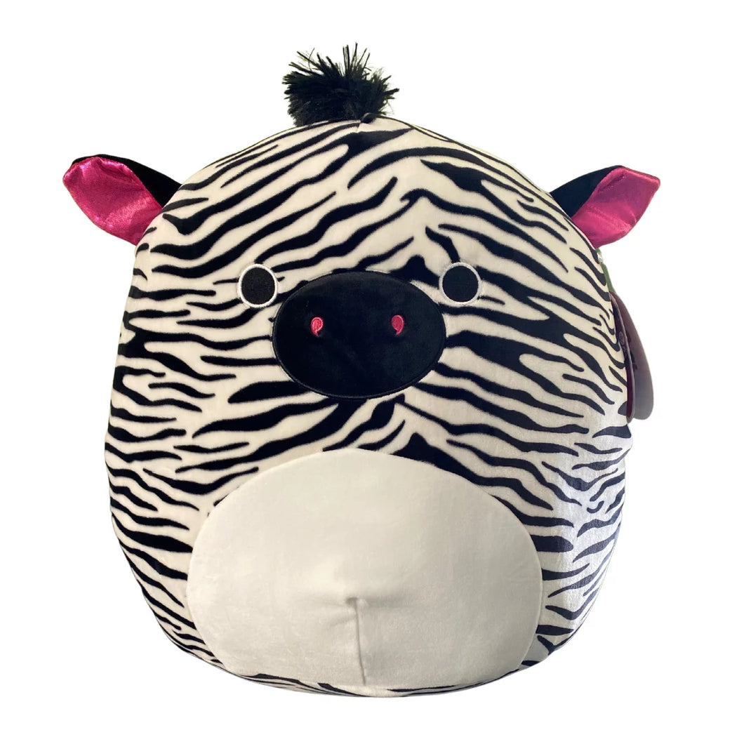 Squishmallows Tracey the Zebra with Pink Sparkle Ears 16