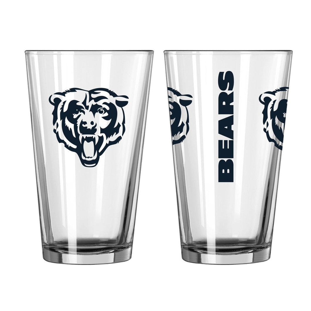 Chicago Bears 16 Oz. Gameday Pint Glasses Set