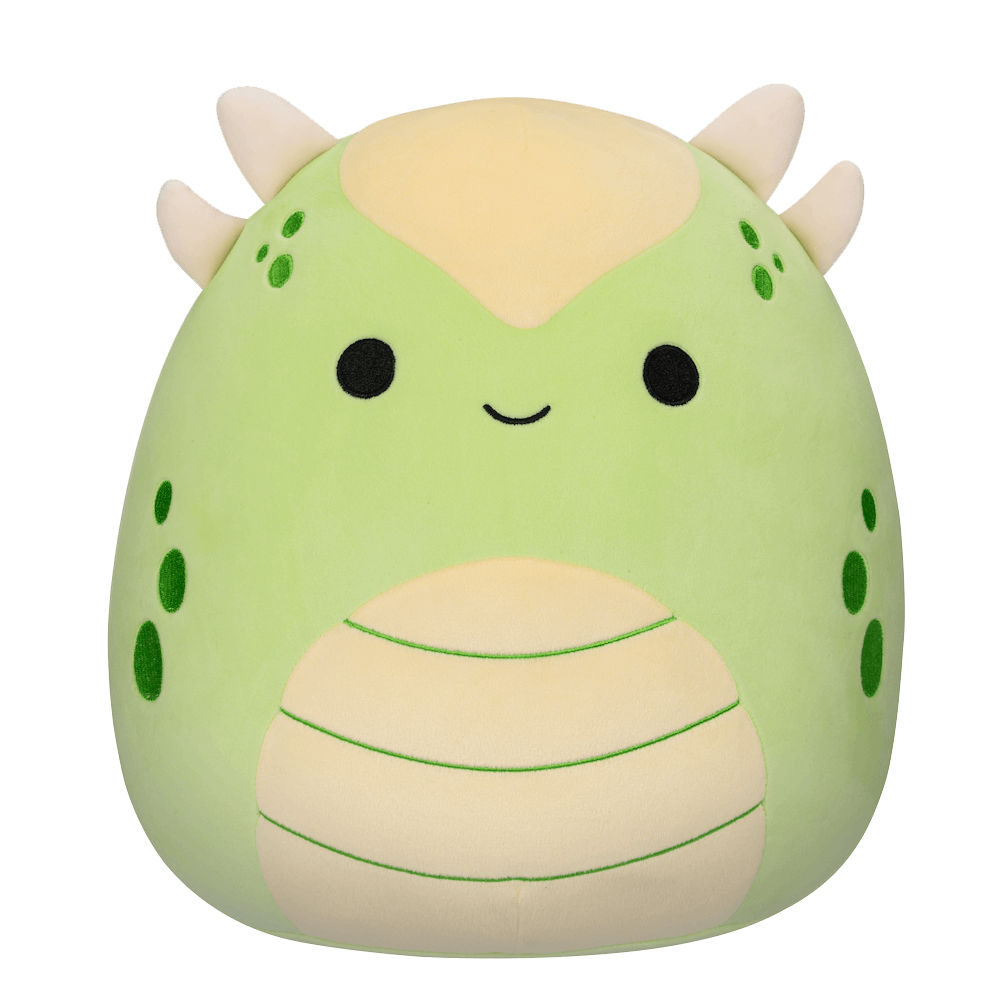 Squishmallows DeRay the Green Ankylosaurus With Yellow Belly 12