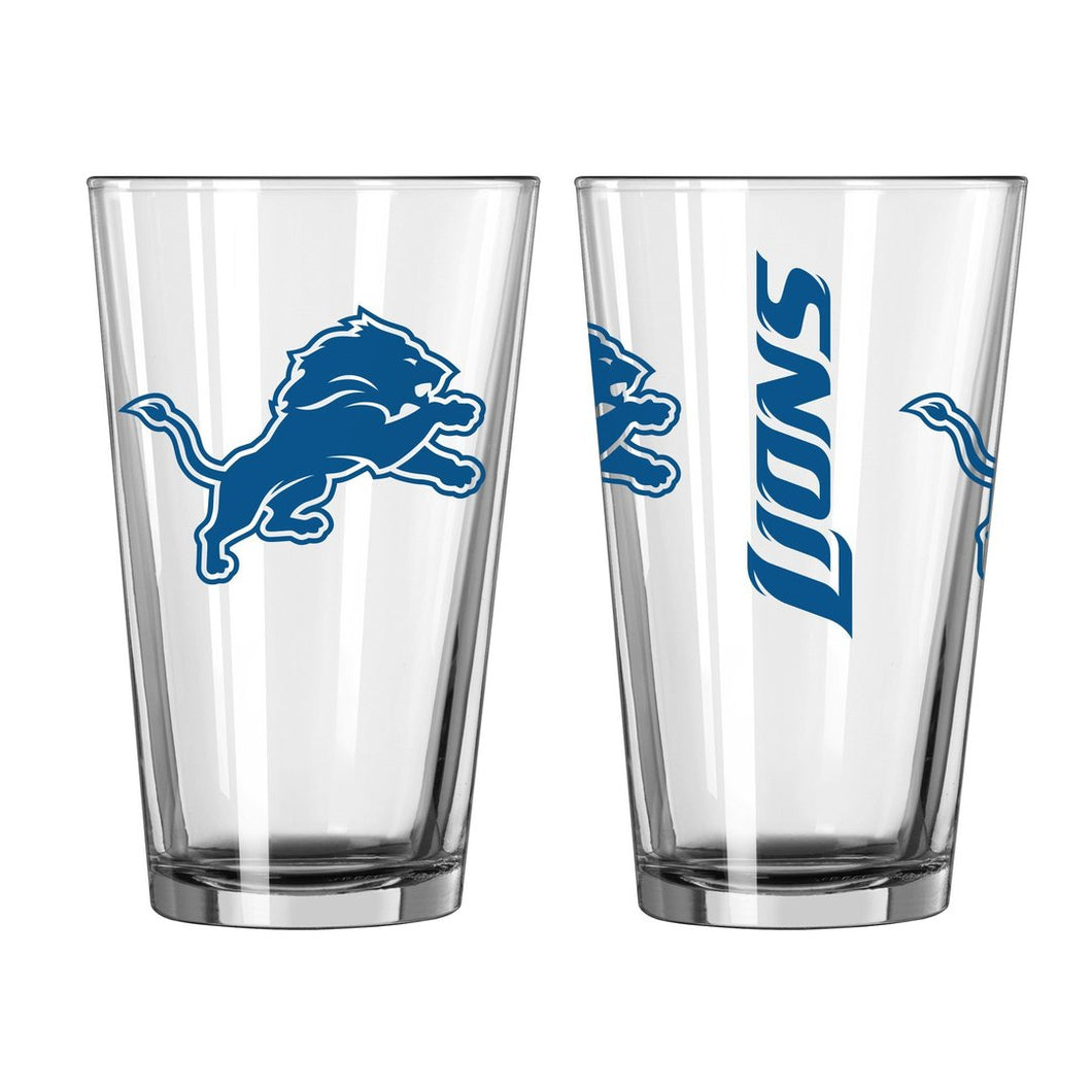 Detroit Lions 16 Oz. Gameday Pint Glasses Set