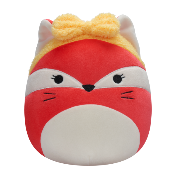 Squishmallows Fifi the Fox Wearing a Yellow Headband with Bow 8