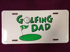 #1 Golfing Dad License Plate