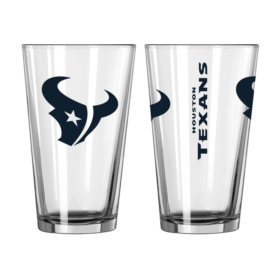 Houston Texans 16 Oz. Gameday Pint Glasses Set