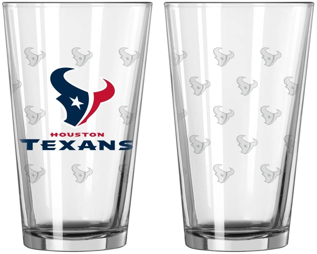 Houston Texans 16 Oz. Satin Etch Pint Glass 2 Pack