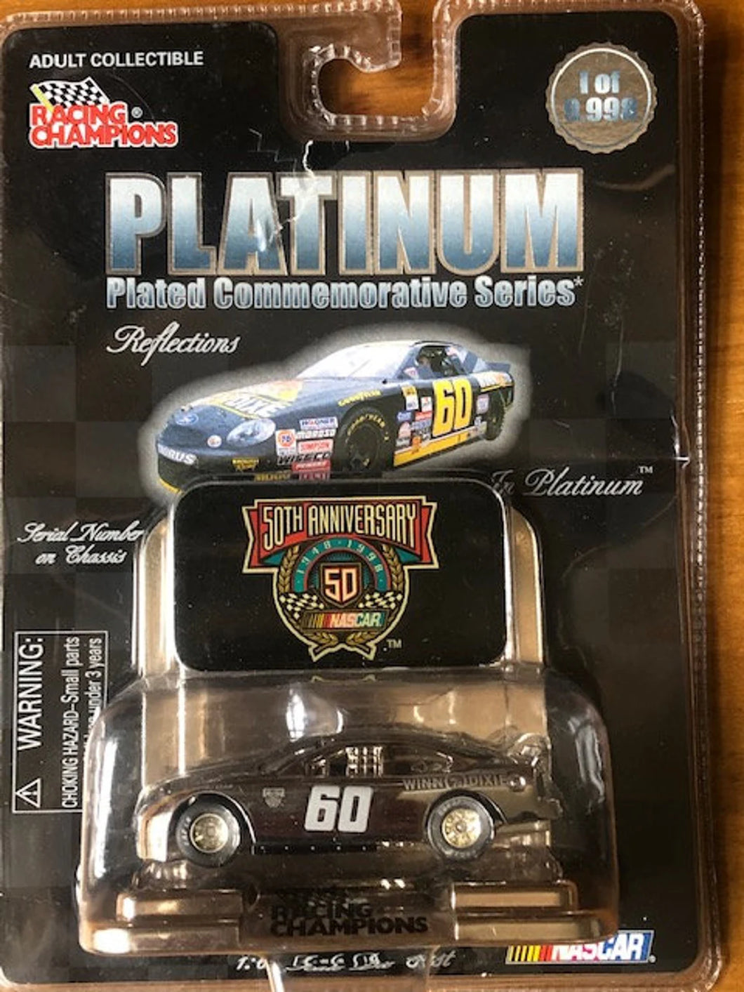 Racing Champions Platinum Plated Commemorative Series 50th Anniversary NASCAR Die Cast Winn Dixie Car #60