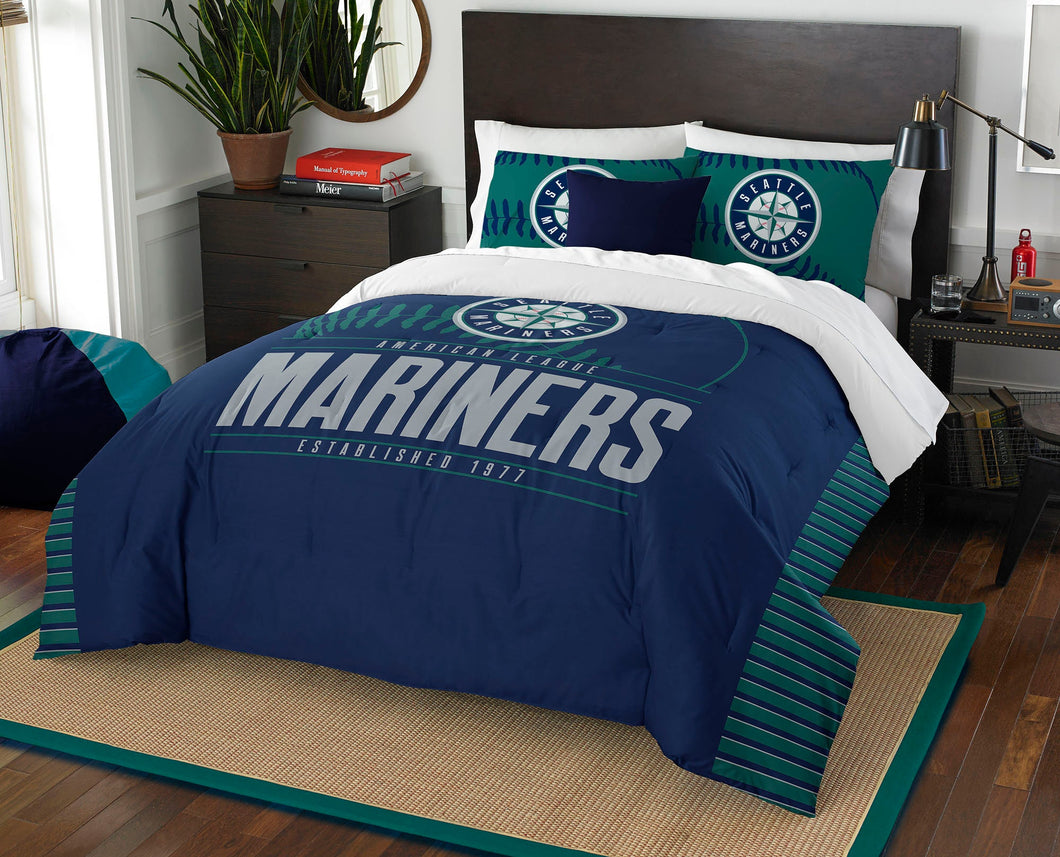 Seattle Mariners Queen Comforter Set