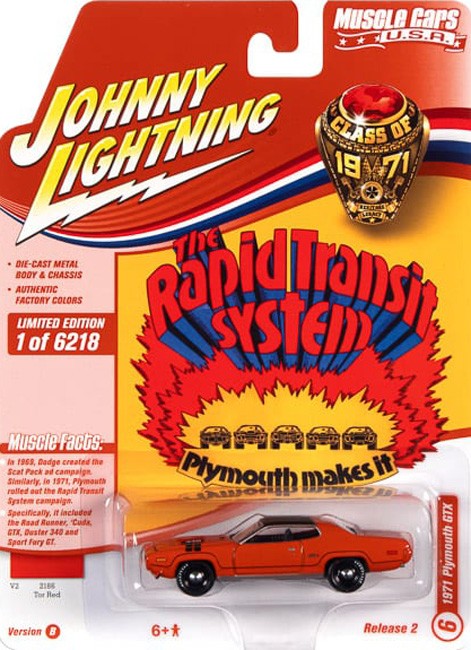 Johnny Lightning The Rapid Transit System 1971 Plymouth GTX