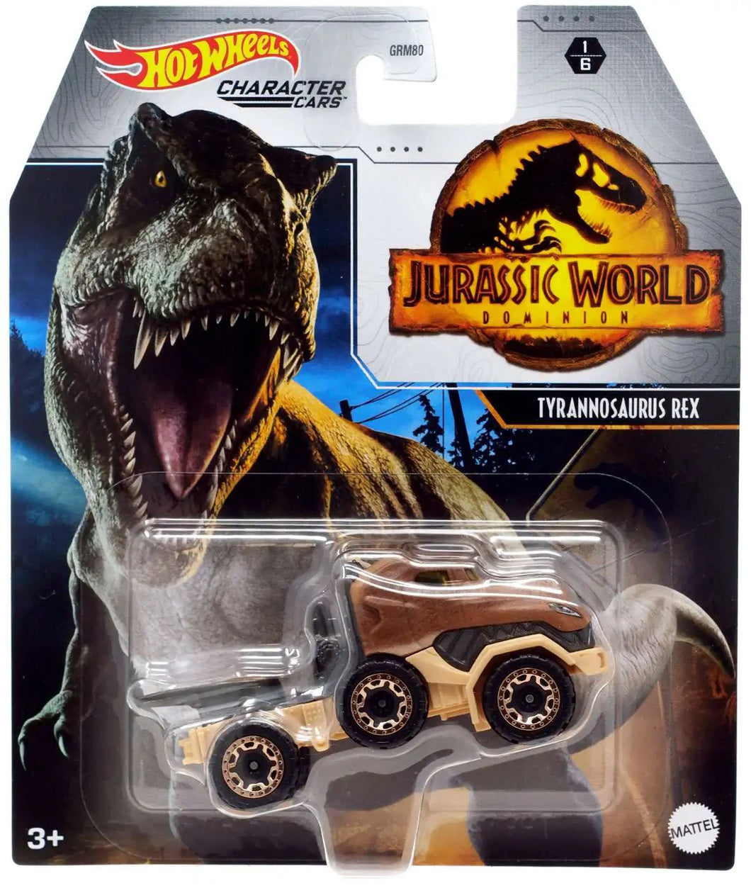 Hot Wheels Jurassic World Character Cars Tyrannosaurus Rex 1/6
