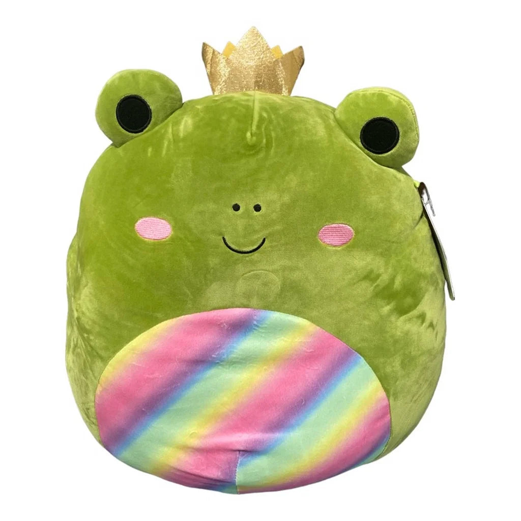 Squishmallows Doxl the Frog with Rainbow Belly and Crown 16