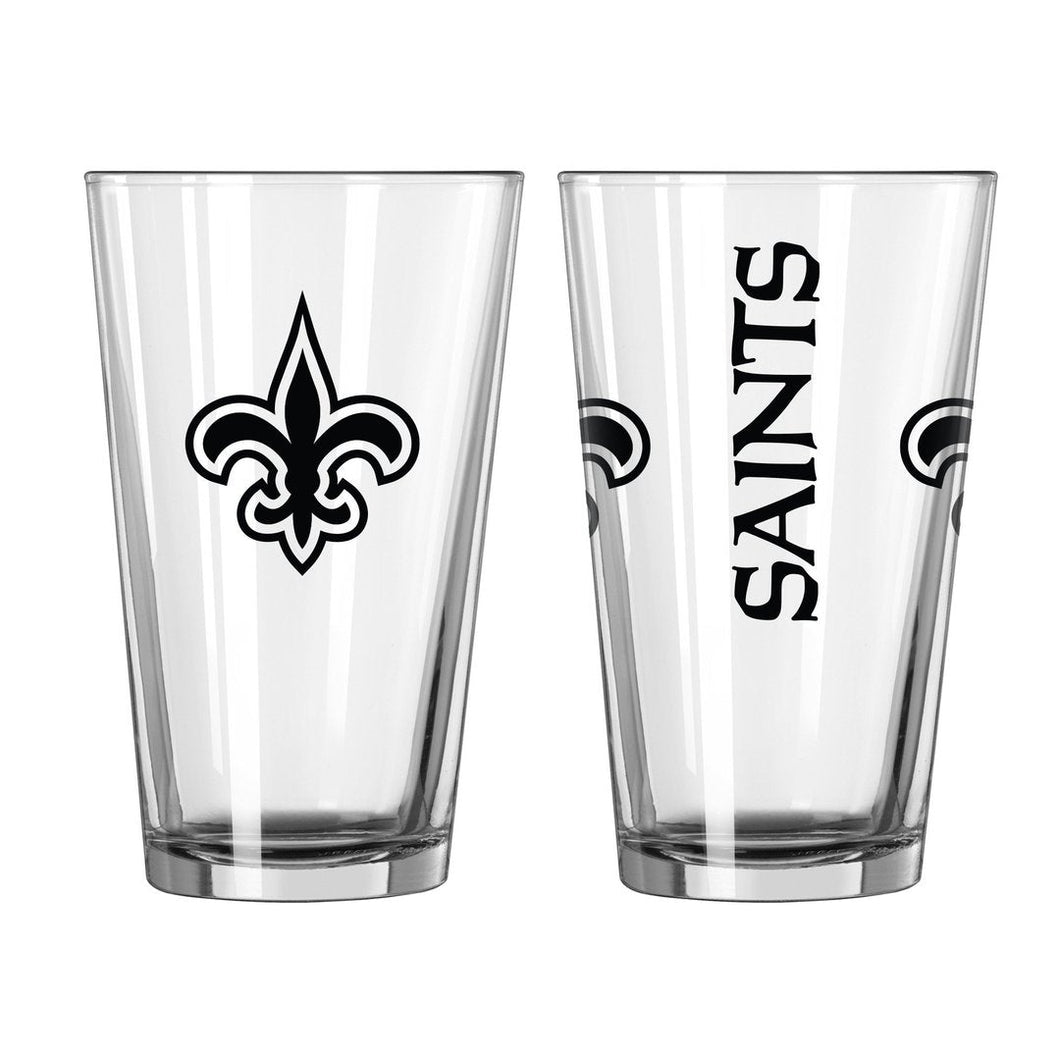 New Orlean Saints 16 Oz. Gameday Pint Glasses Set