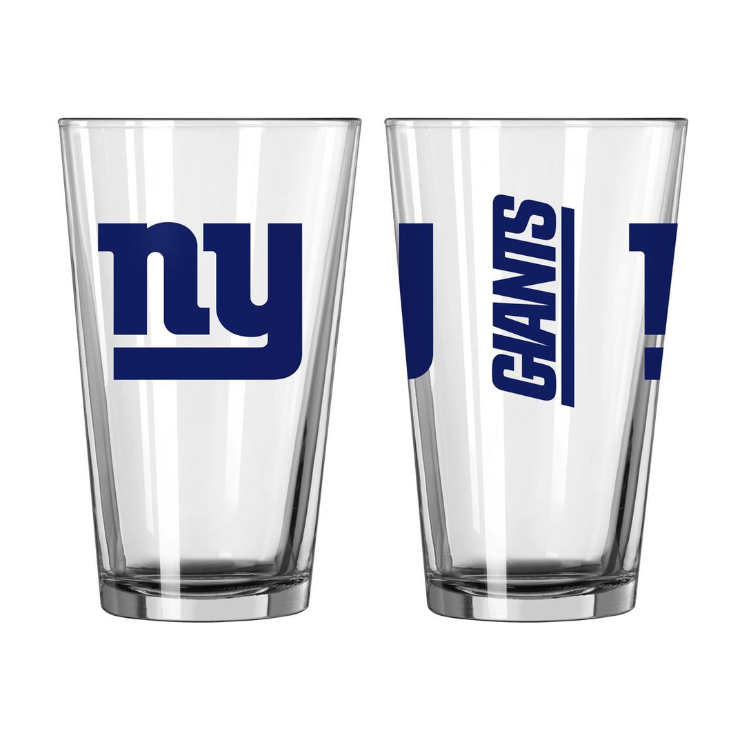 New York Giants 16 Oz. Gameday Pint Glasses Set