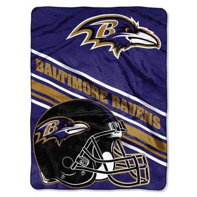Baltimore Ravens Slant Raschel Throw Blanket 60x80