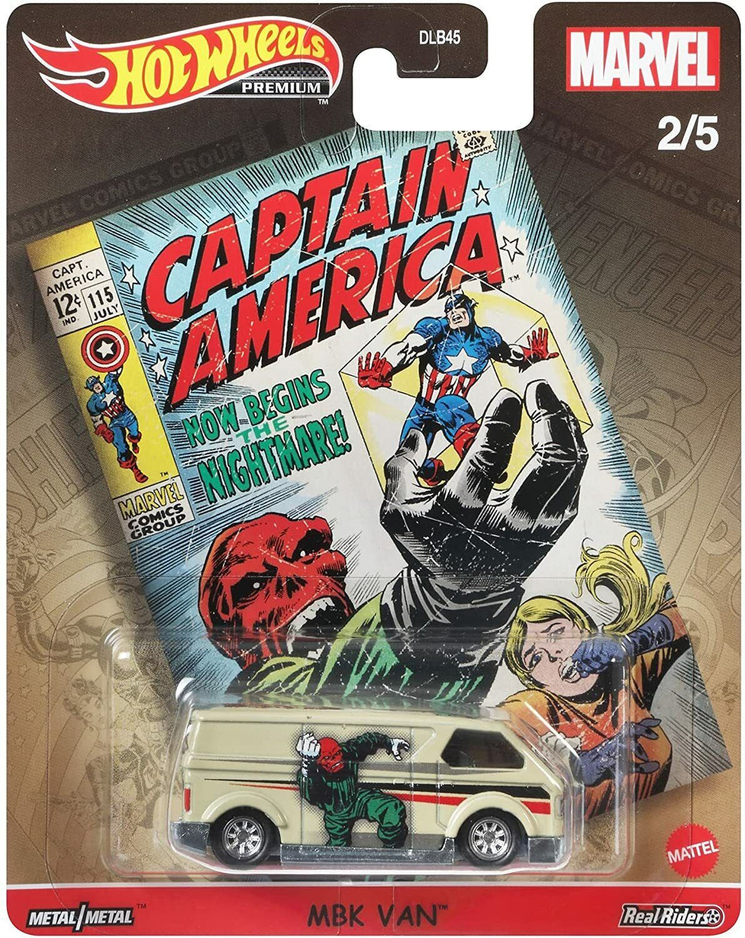 Hot Wheels Marvel Comics Pop Culture MBK Van Captain America Red Skull 2/5 - walk-of-famesports