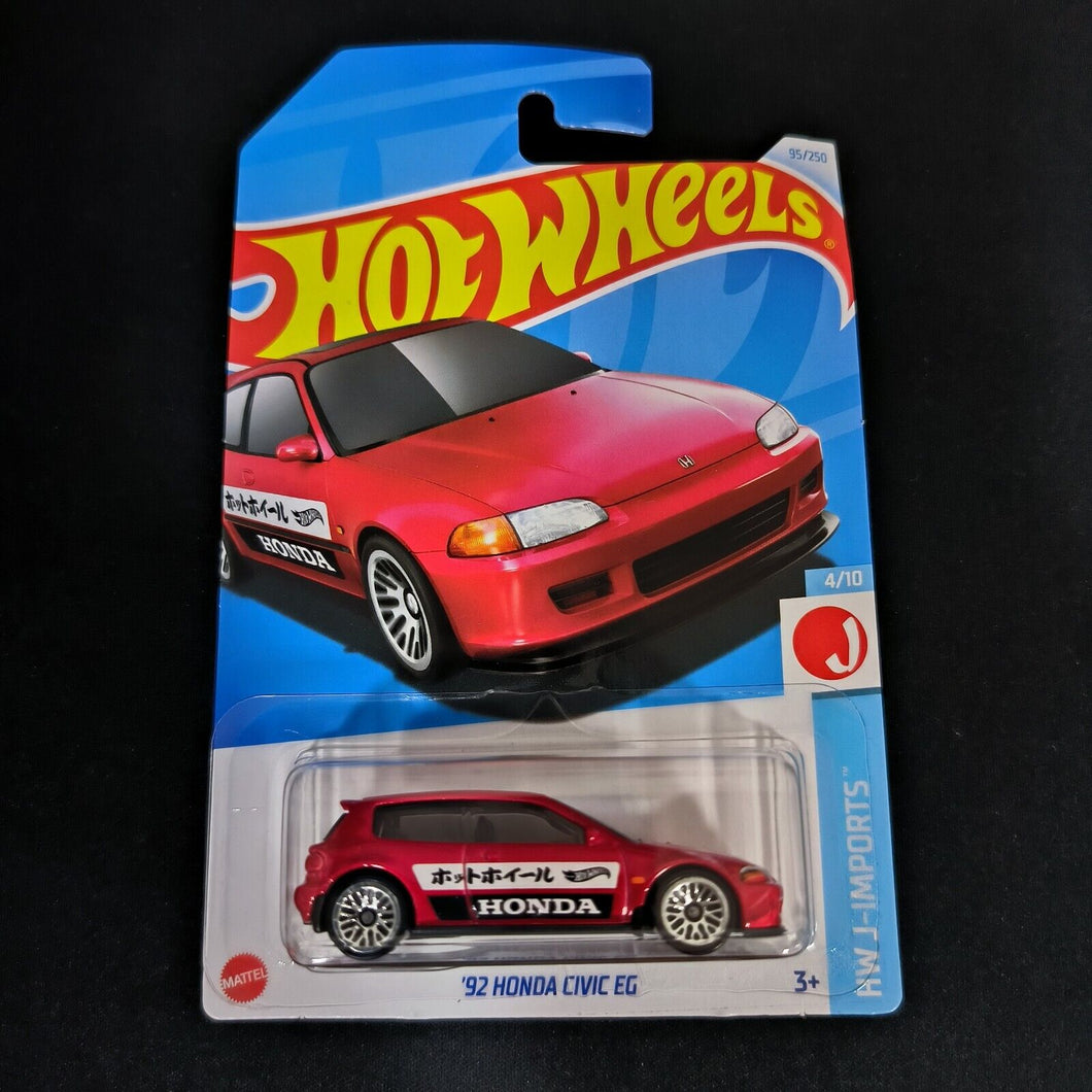 2024 Hot Wheels '92 Honda Civic EG HW J-Imports New in Mainline 4/10 , 95/250