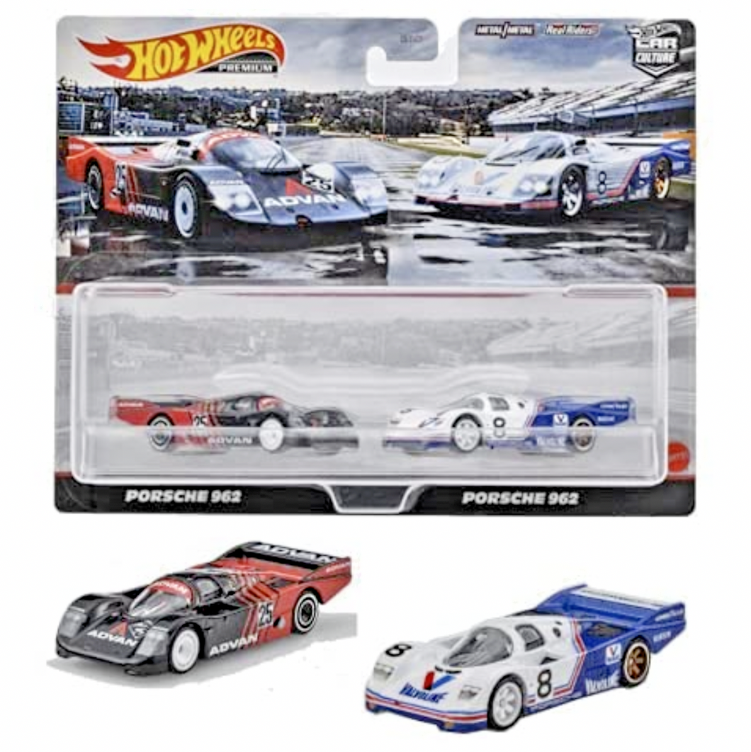 Hot Wheels Car Culture Premium 2 Pack PORSCHE 962 Prototype
