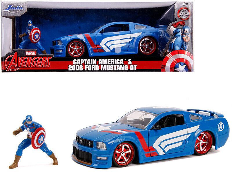 Jada Marvel Avengers Caption America & 2006 Ford Mustang GT