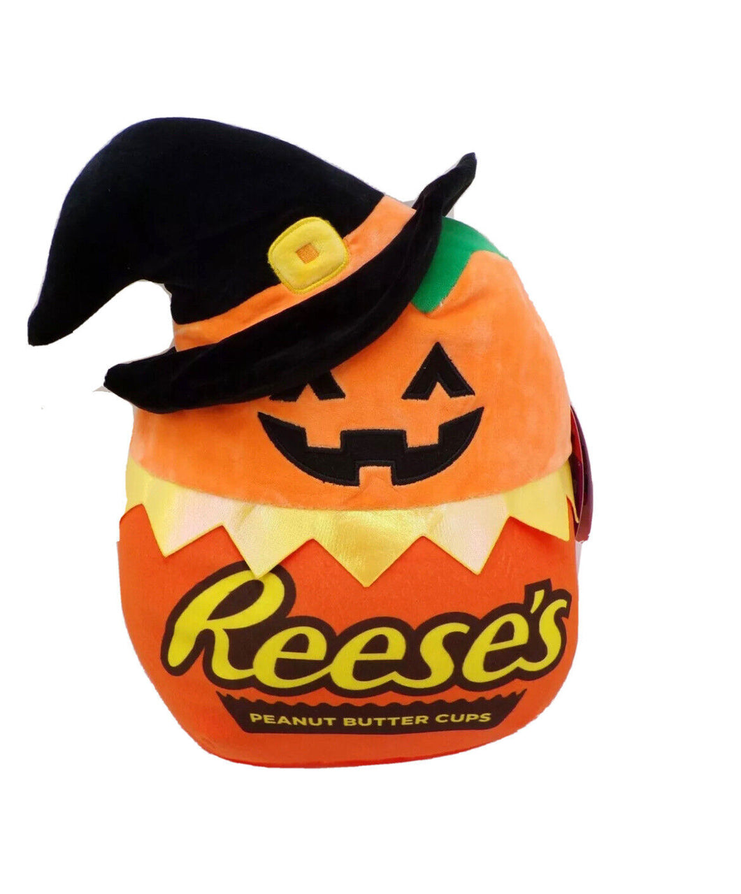 Halloween Squishmallow Reese's Peanut Butter Cups Paige the Jack-O-Lantern Pumpkin with Witch Hat 8