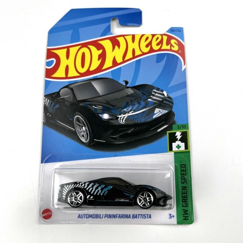 Hot Wheels Automobili Pininfarina Battista HW Green Speed 5/10 108/250 - walk-of-famesports