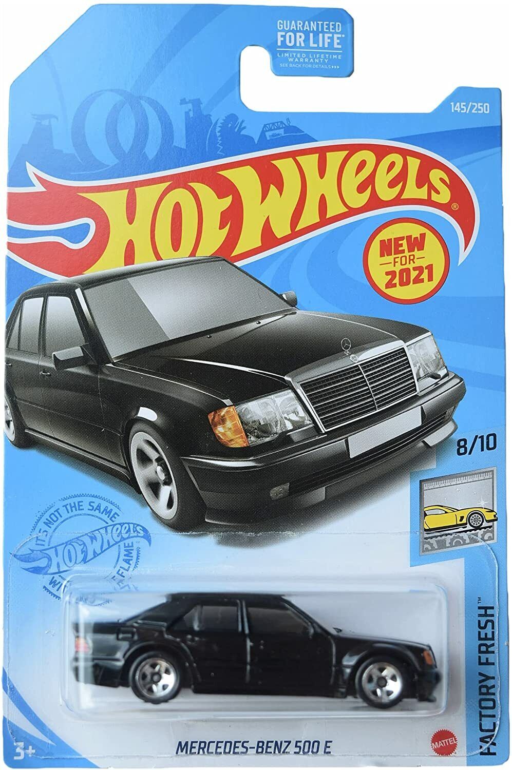 Hot Wheels Mercedes-Benz 500E Black Factory Fresh 8/10 145/250