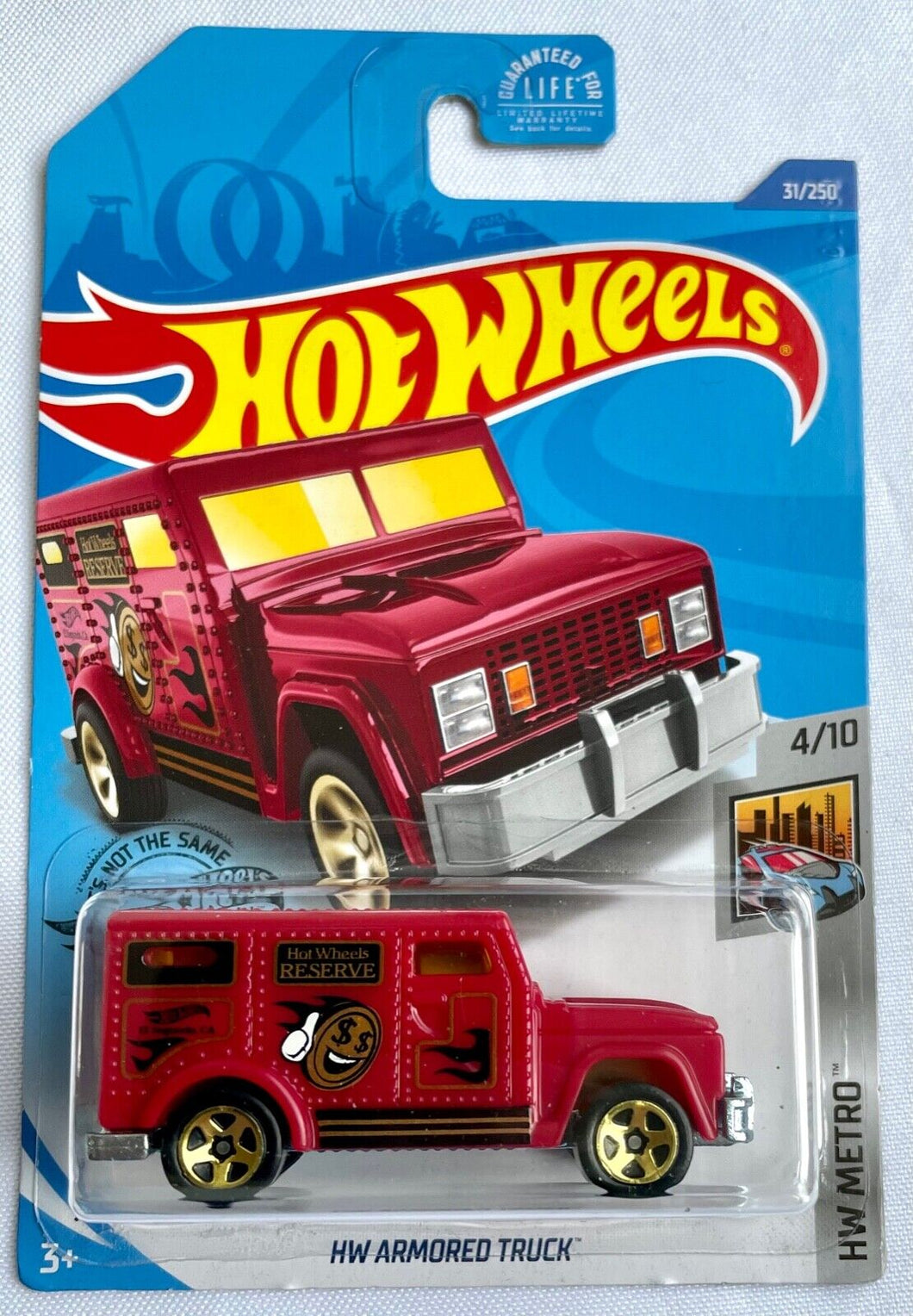 Hot Wheels HW Armored Truck, 2020 Hw Metro 4/10 Red 31/250