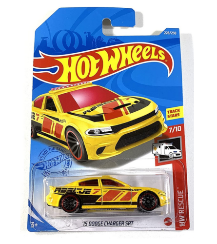 Hot Wheels '15 Dodge Charger SRT, HW Rescue 7/10 Yellow 228/250