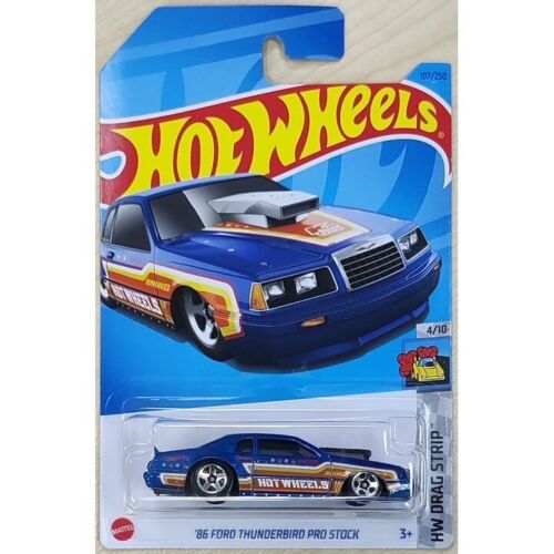 Hot Wheels '86 Ford Thunderbird Pro Stock HW Drag Strip 4/10 107/250 - walk-of-famesports