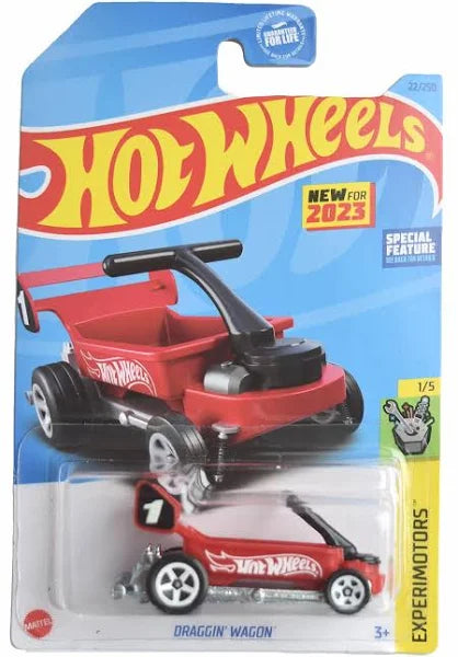 Hot Wheels Draggin' Wagon Red Experimotors 1/5 22/250 - Assorted Color