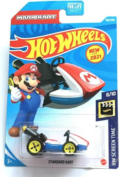 Hot Wheels Mario Kart Standard Kart, 166/250 HW Screen Time 8/10