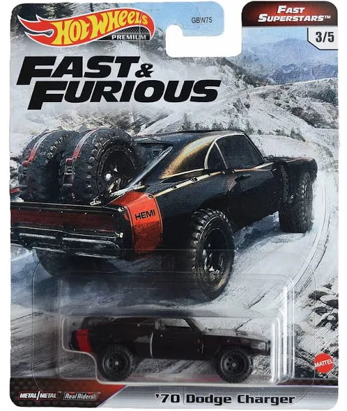 Hot Wheels Premium Fast & Furious '70 Dodge Charger Fast Superstars 3/5